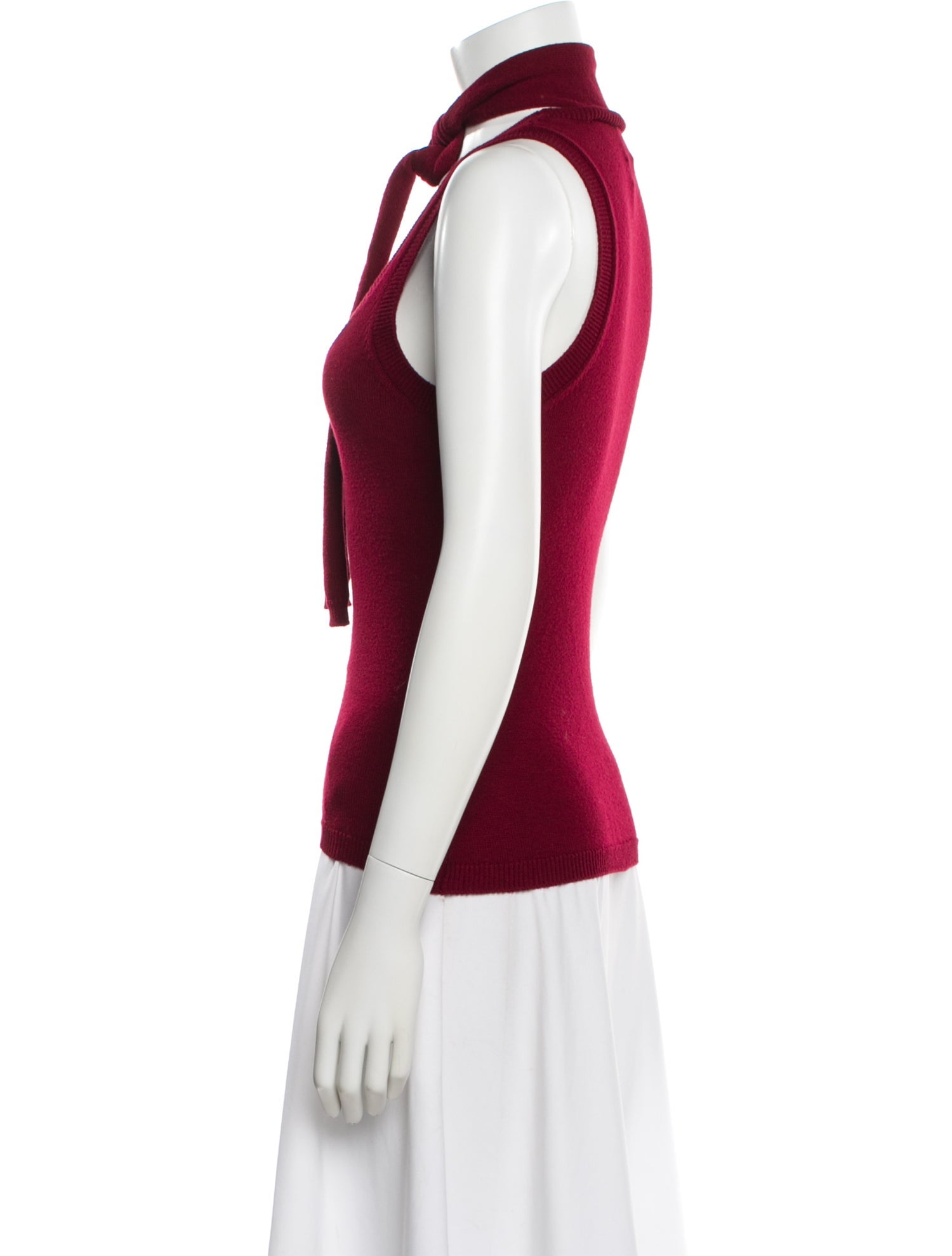 Matthew Bruch Tie Neck Sleeveless Top