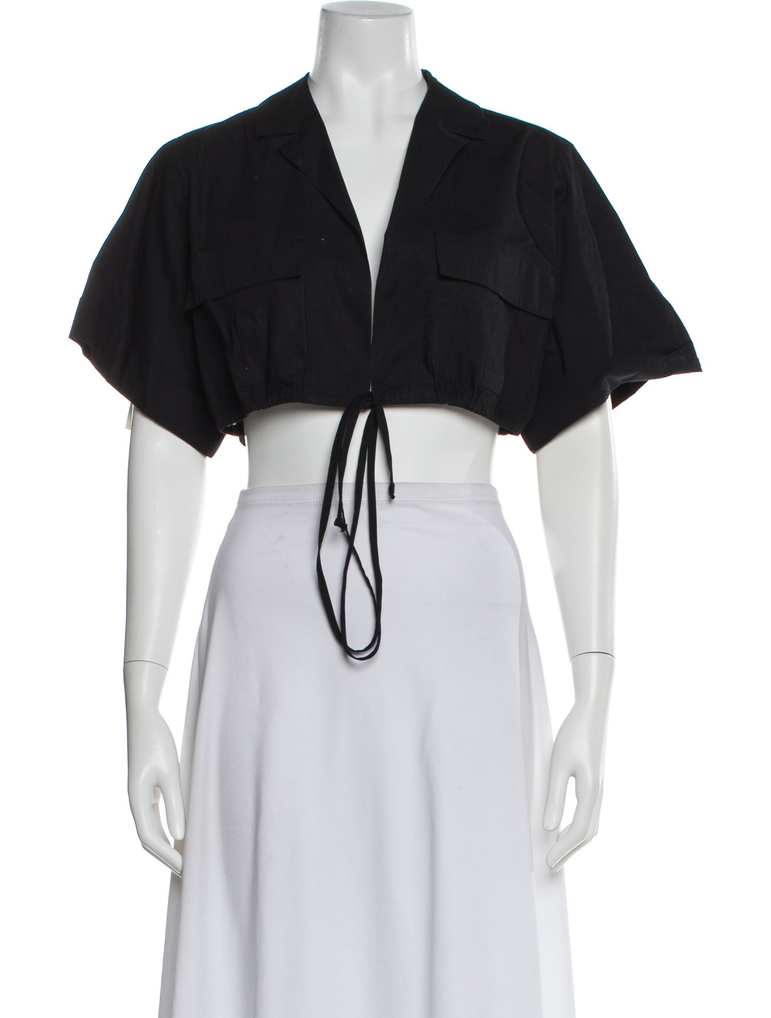 Matthew Bruch Short Sleeve Crop Top