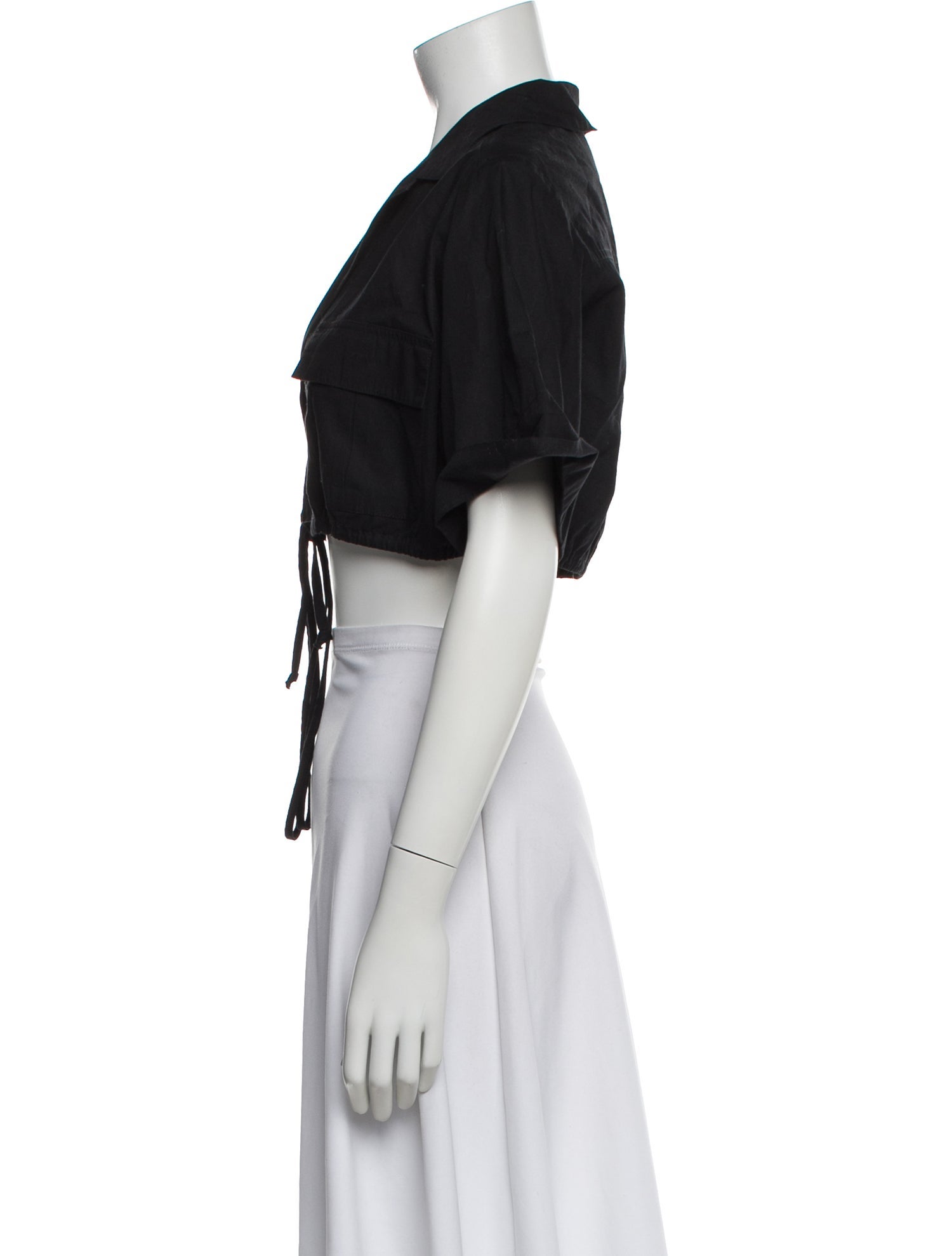 Matthew Bruch Short Sleeve Crop Top