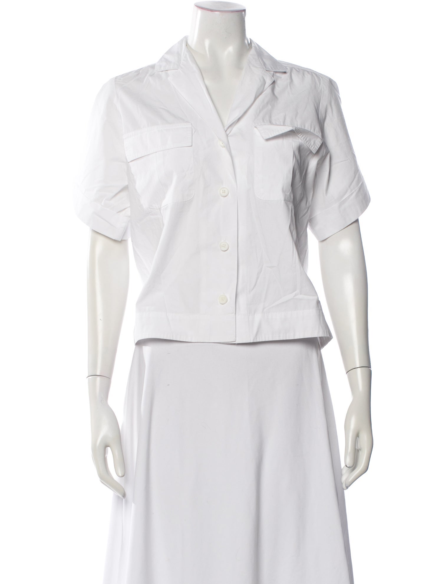 Matthew Bruch Short Sleeve Button-Up Top
