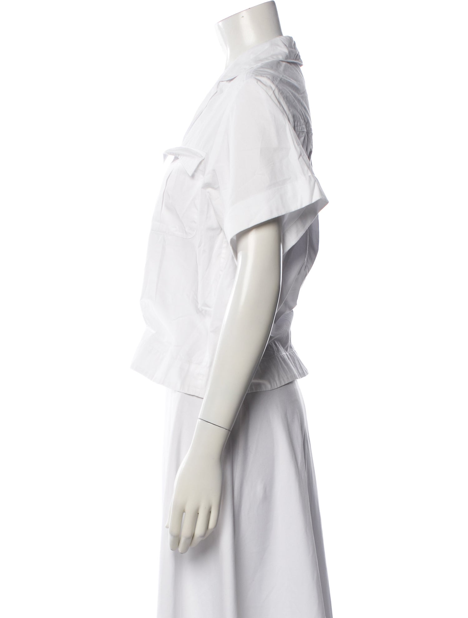 Matthew Bruch Short Sleeve Button-Up Top