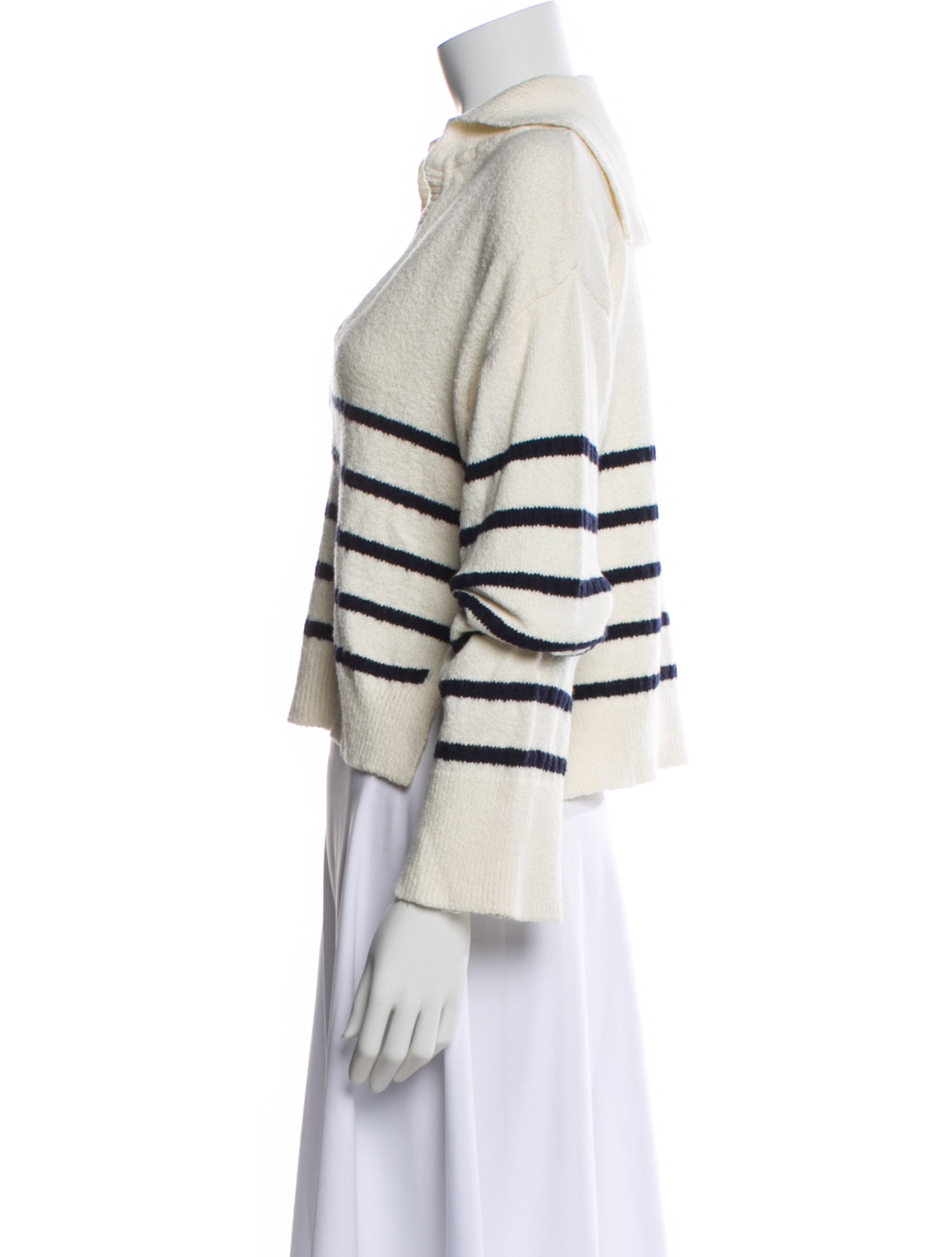 Matthew Bruch Striped V-Neck Sweater