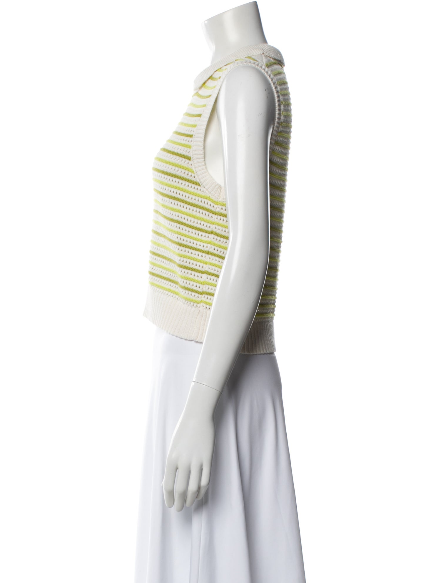 Matthew Bruch Striped Crew Neck Top