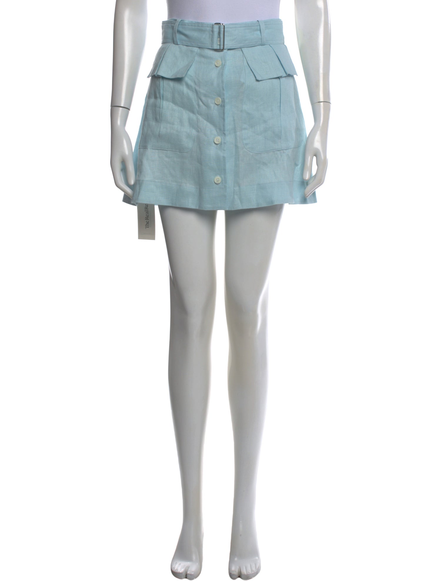 Matthew Bruch Linen Mini Skirt