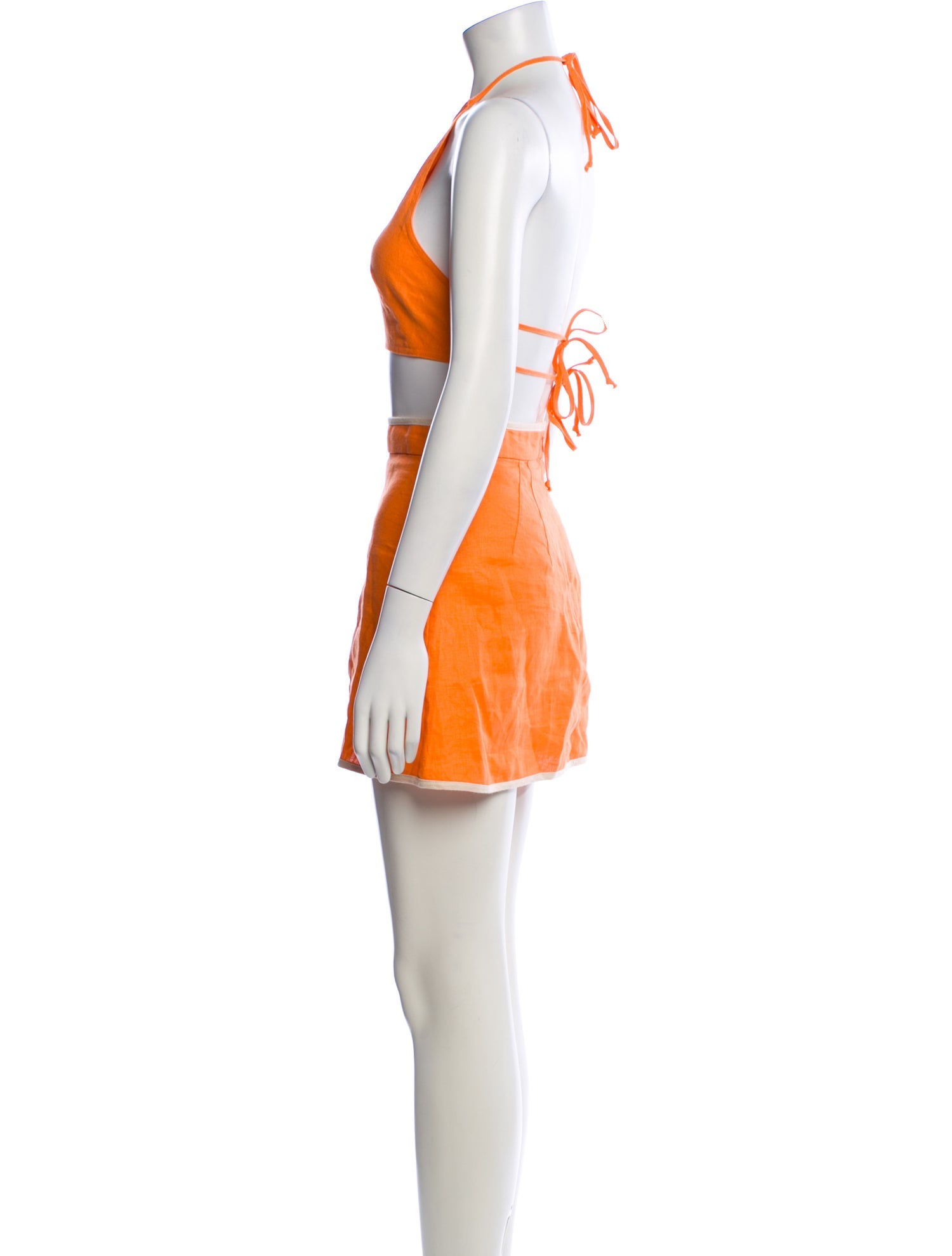 Matthew Bruch Linen Skirt Set