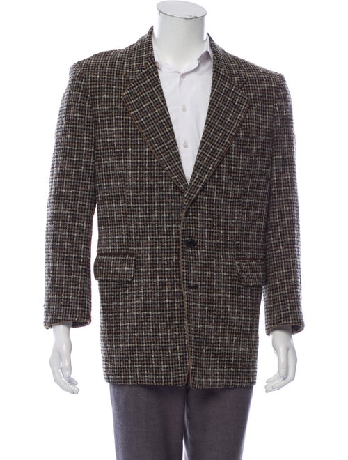 Matsuda Wool Notch-Lapel Blazer brown