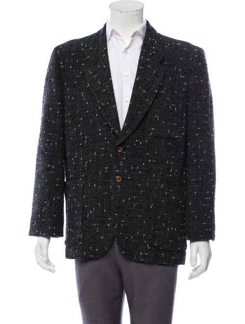 Matsuda Fleck Wool Blazer black