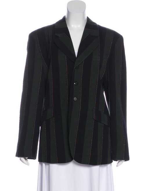 Matsuda Striped Blazer Green