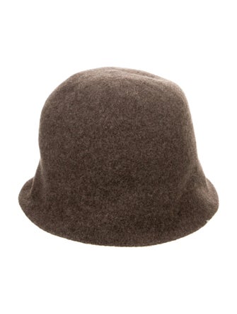 Mature Ha Brown Wool Bucket Hat