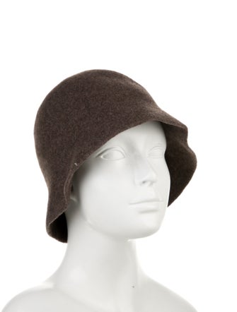Mature Ha Brown Wool Bucket Hat