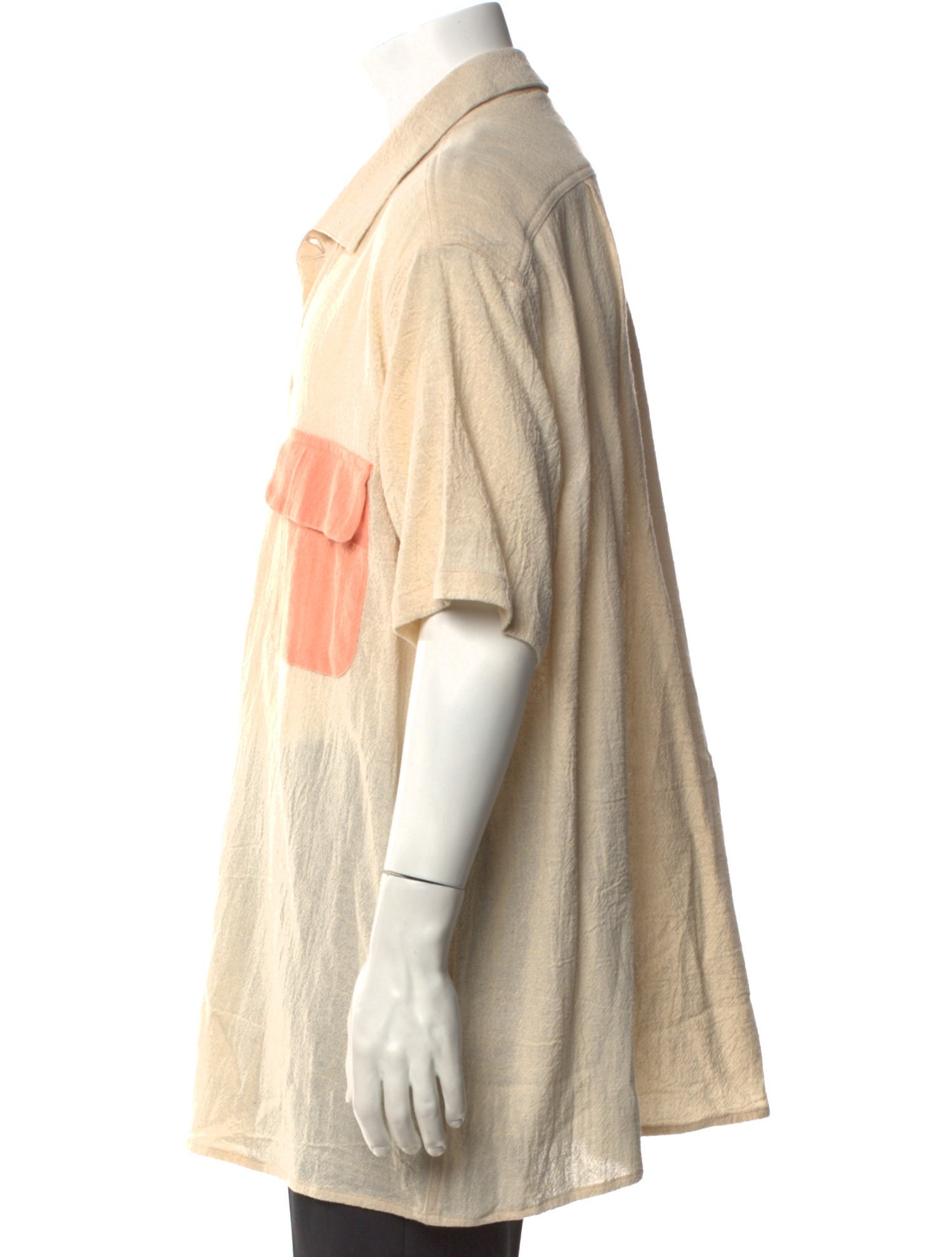 Monitaly Colorblock Pattern Short Sleeve Shirt