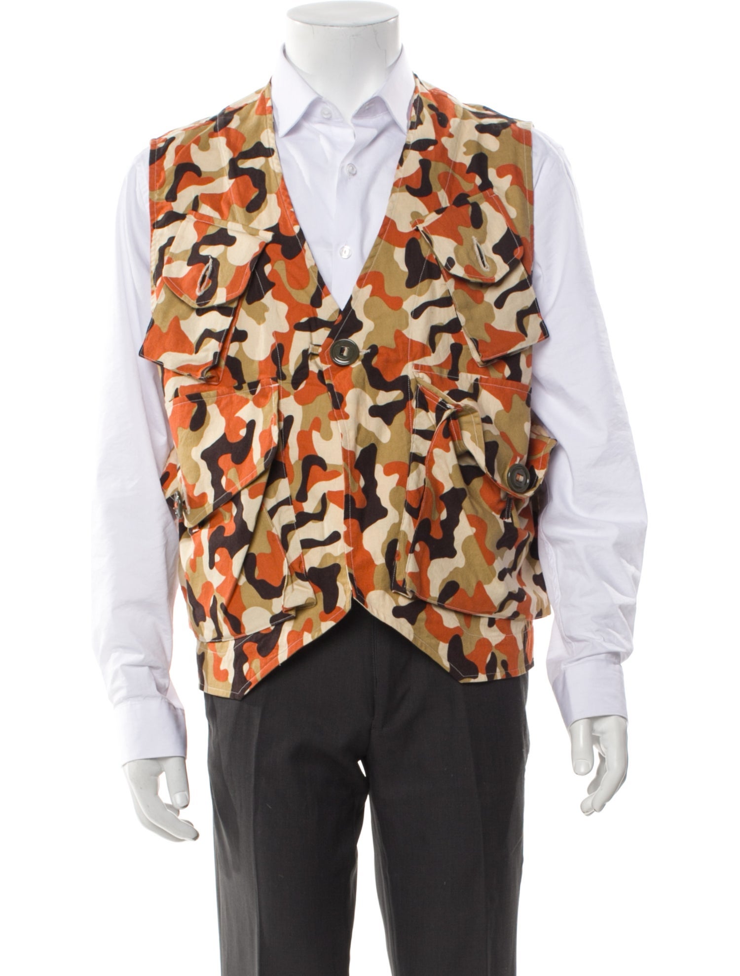 Monitaly Camouflage Print Vest