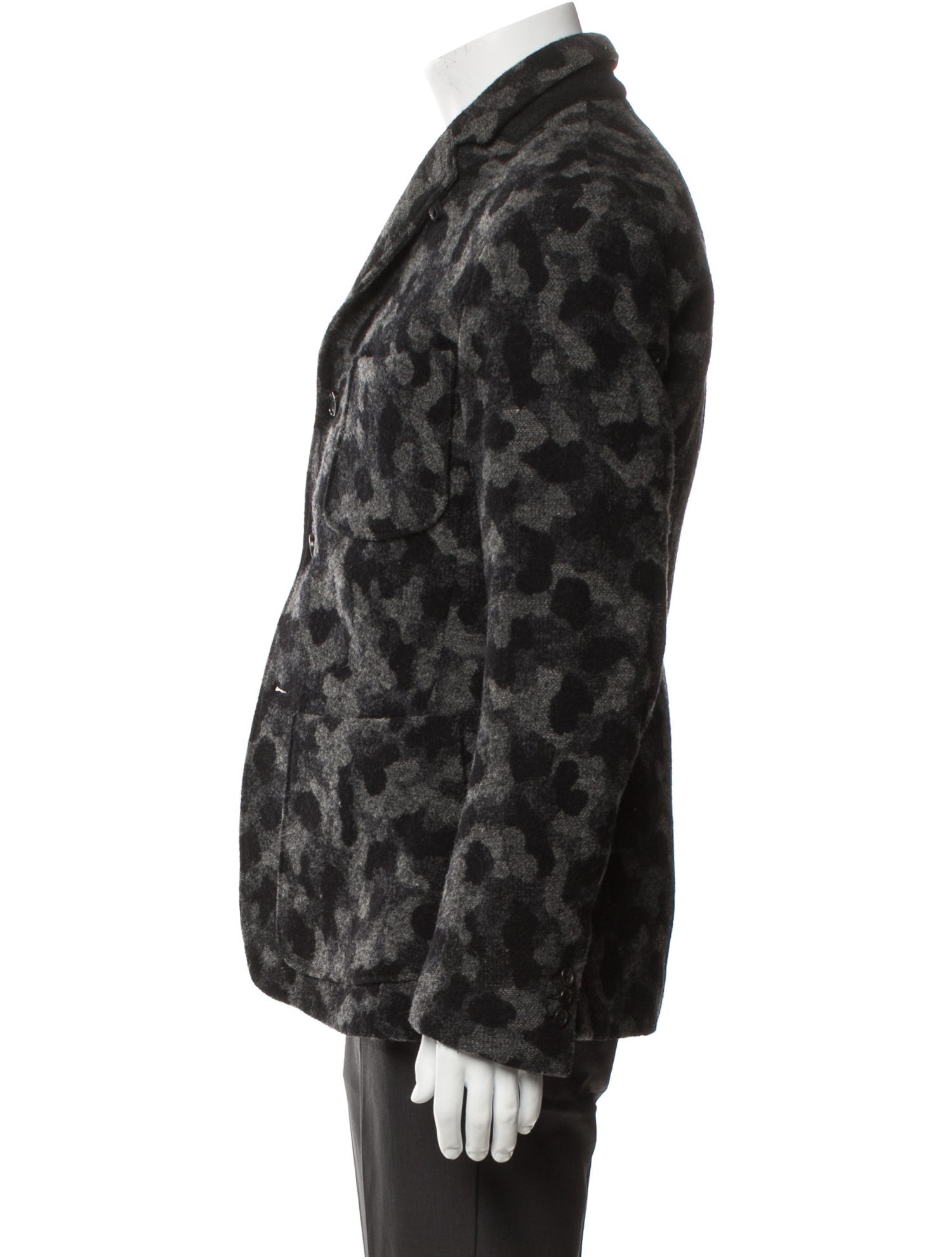 Monitaly Wool Printed Peacoat