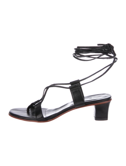 Martiniano Leather Gladiator Sandals Black