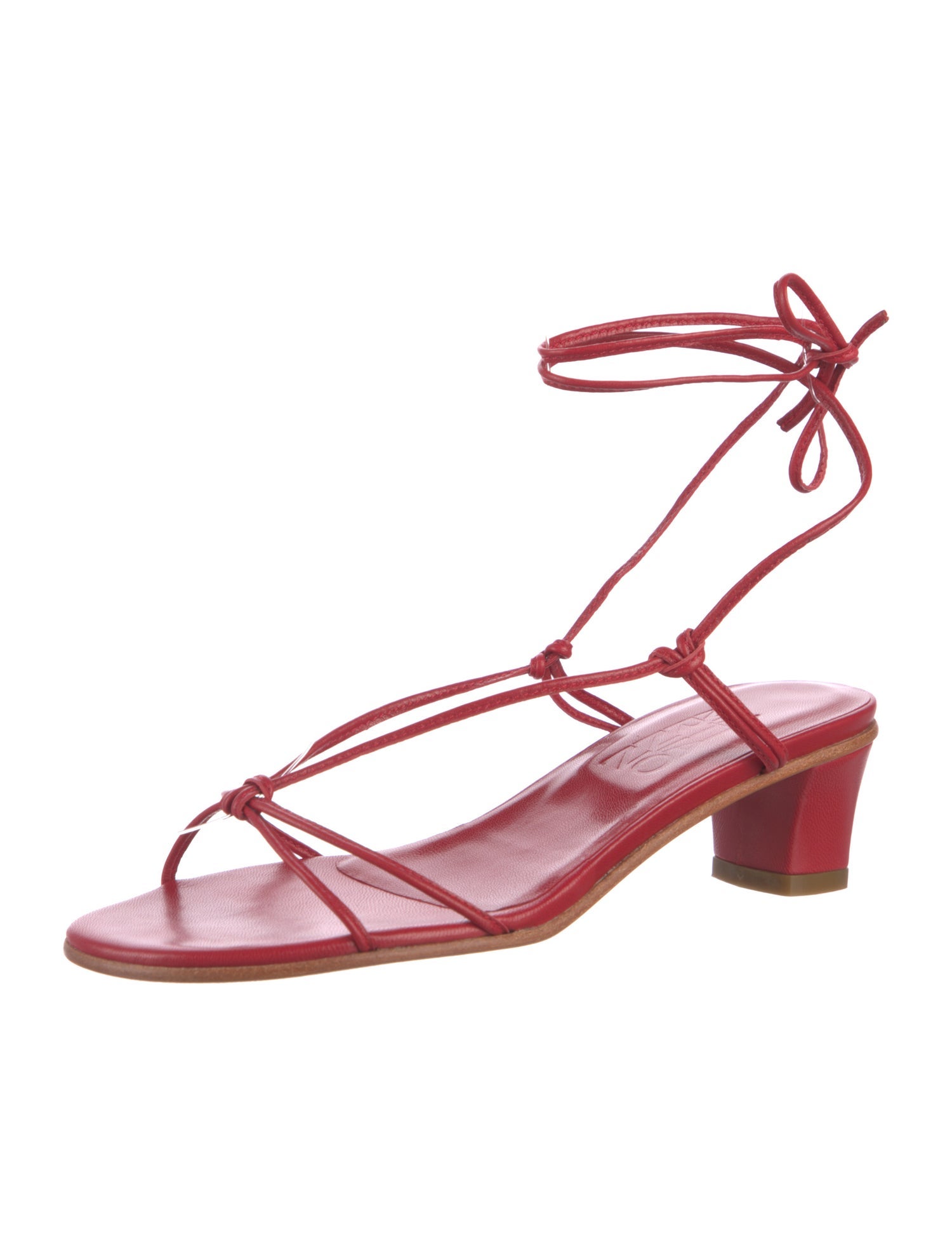 Martiniano Leather Leather Trim Embellishment Sandals