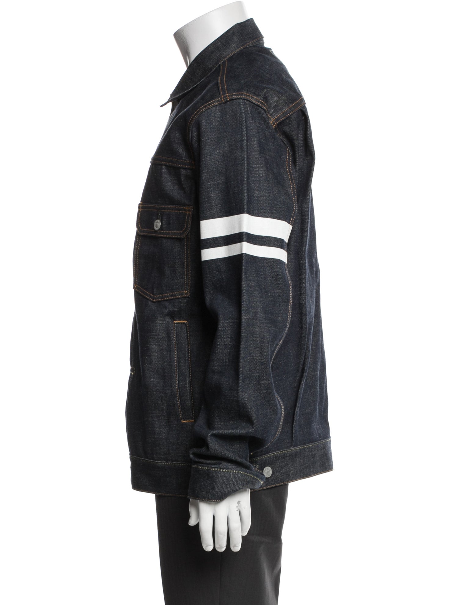 Momotaro Colorblock Pattern Denim Jacket