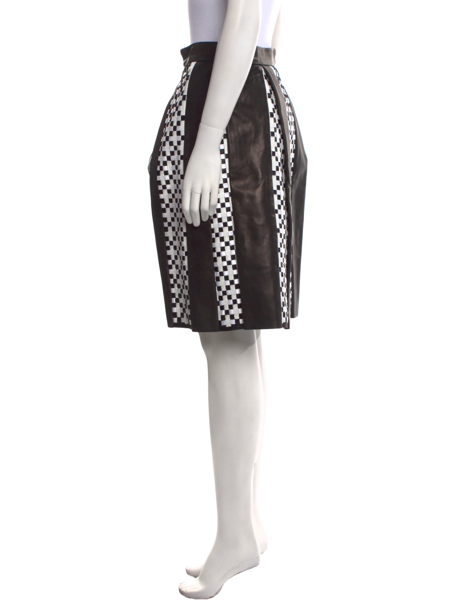 Martina Spetlova Leather Knee-Length Skirt