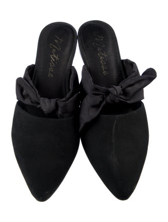 Matisse Suede Bow Accents Mules
