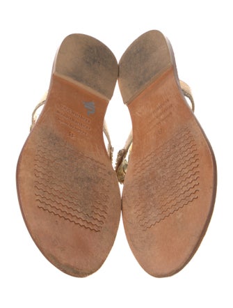 Matisse Leather Crystal Embellishments Slides