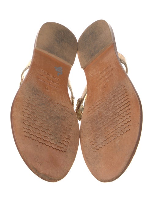 Matisse Leather Crystal Embellishments Slides