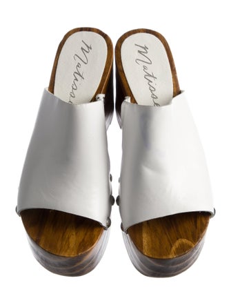 Matisse Leather Animal Print Slides