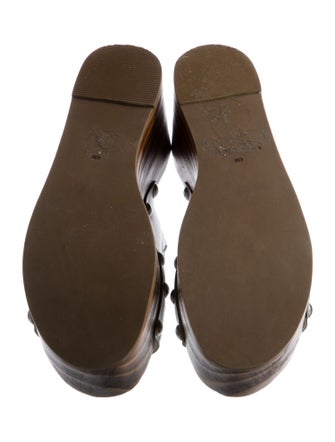 Matisse Leather Animal Print Slides