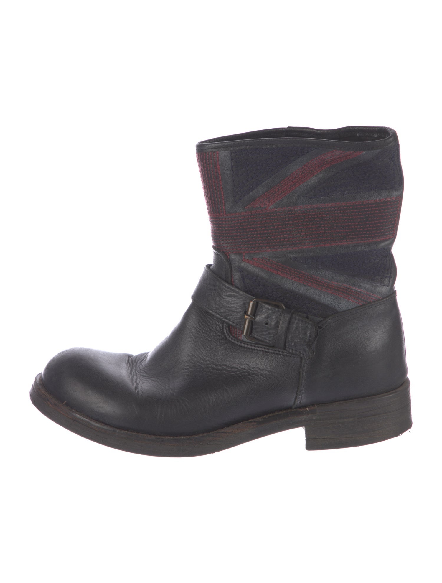 Matisse Leather Printed Moto Boots