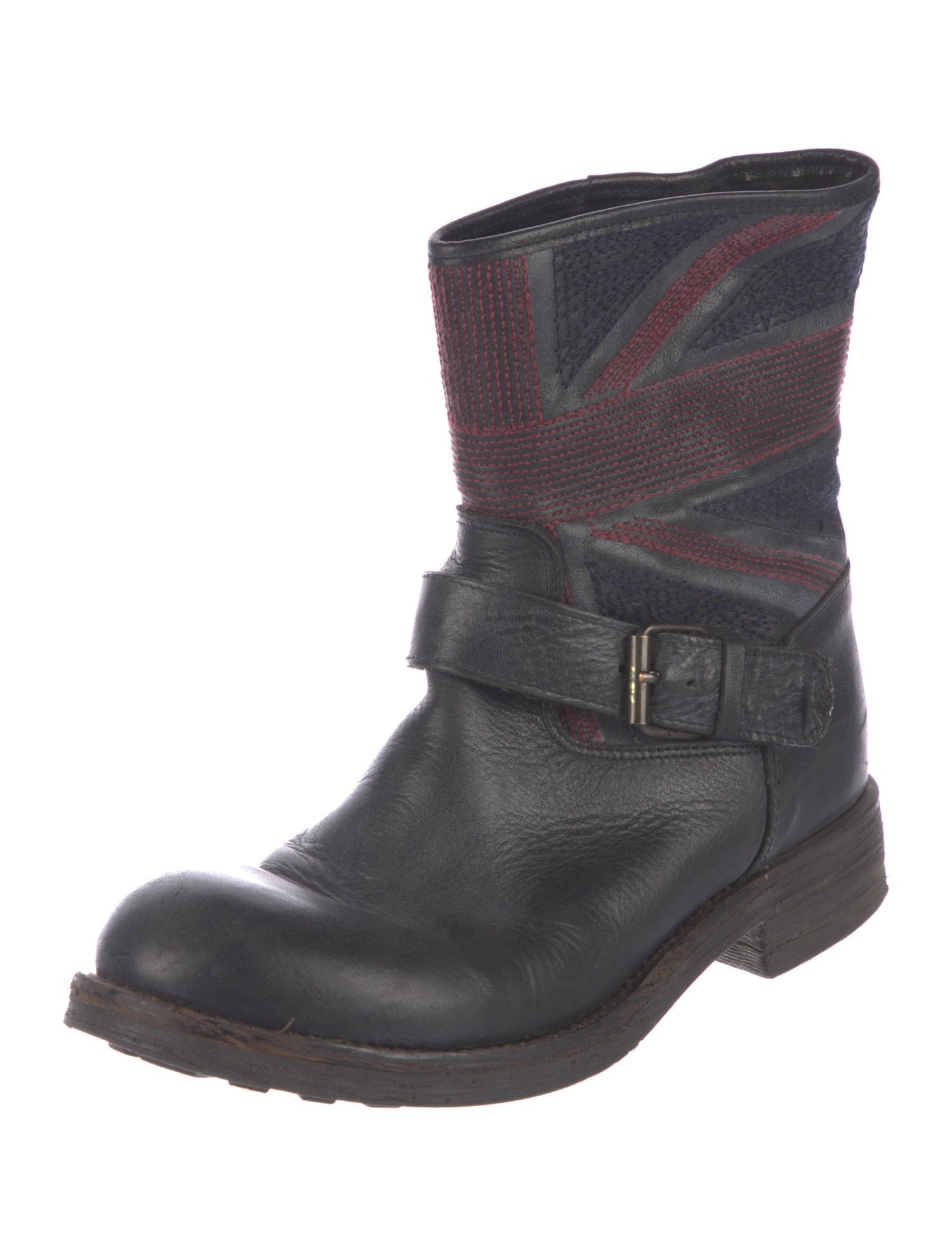 Matisse Leather Printed Moto Boots