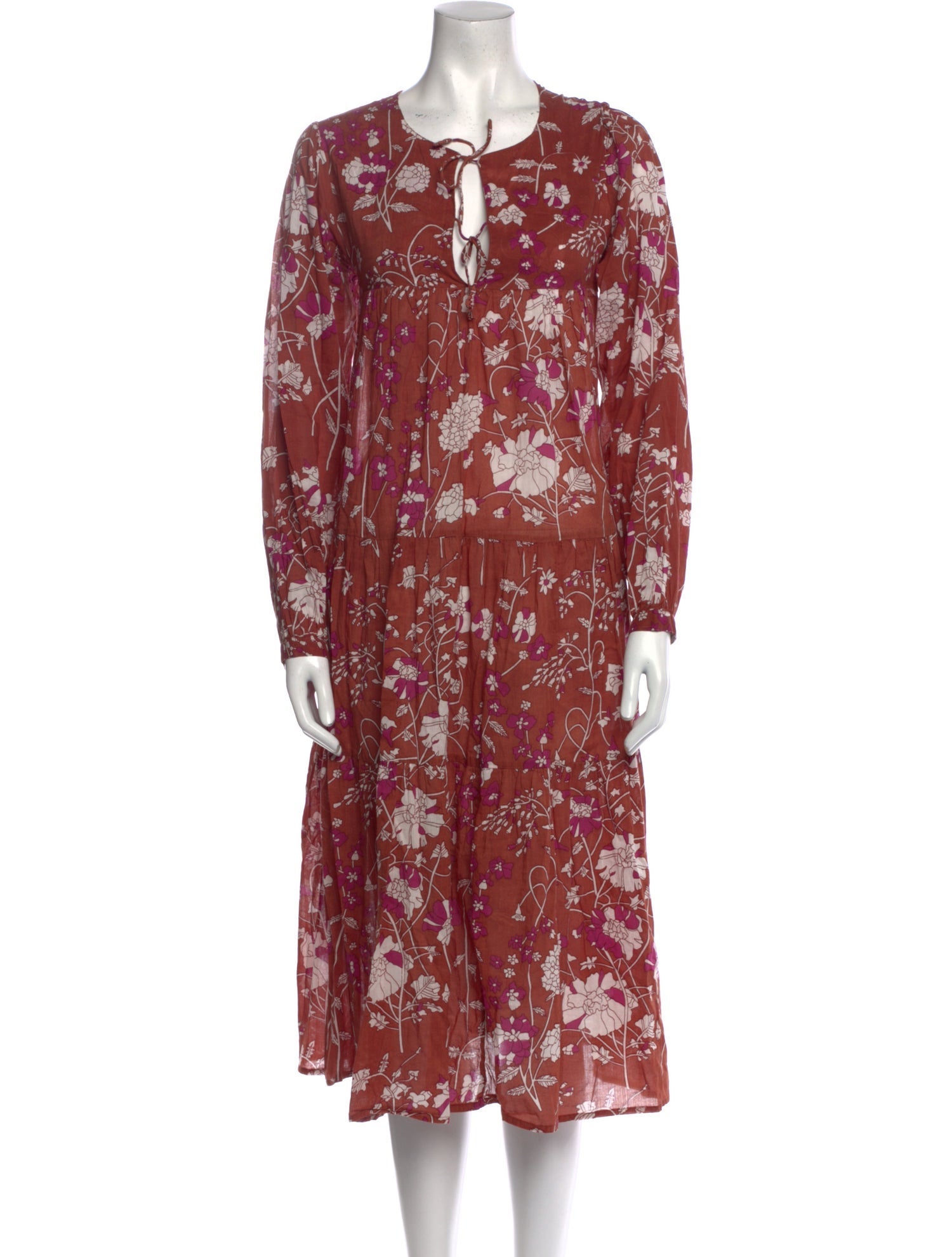 Matta Floral Print Midi Length Dress