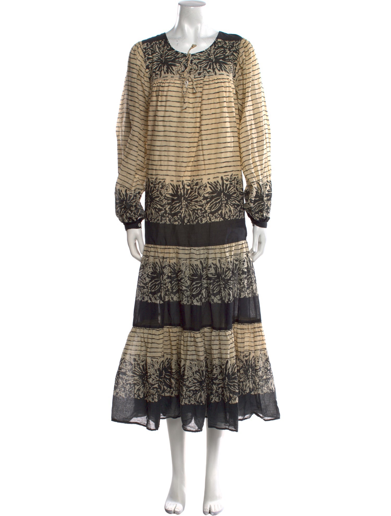 Matta Striped Midi Length Dress