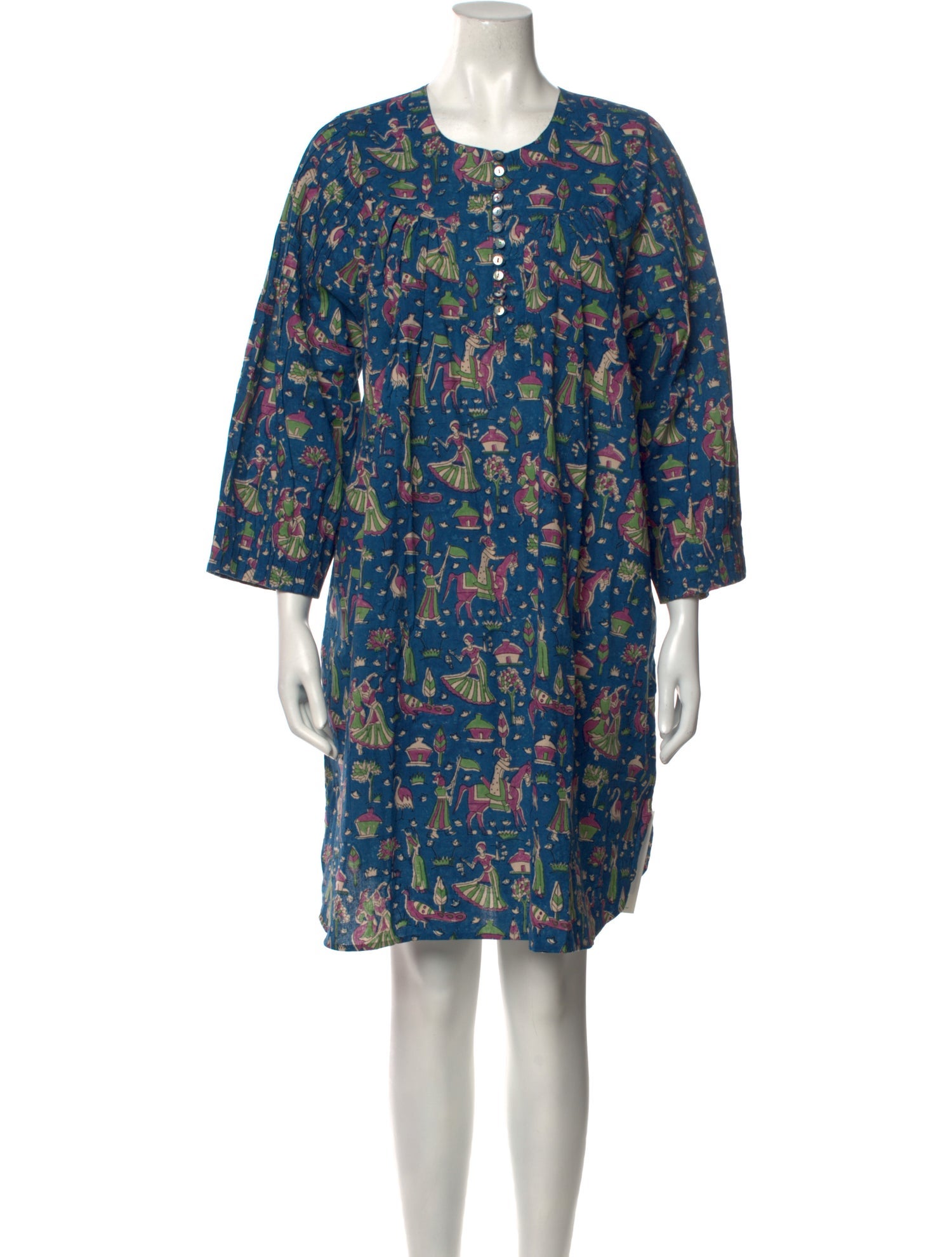 Matta Printed Knee-Length Dress