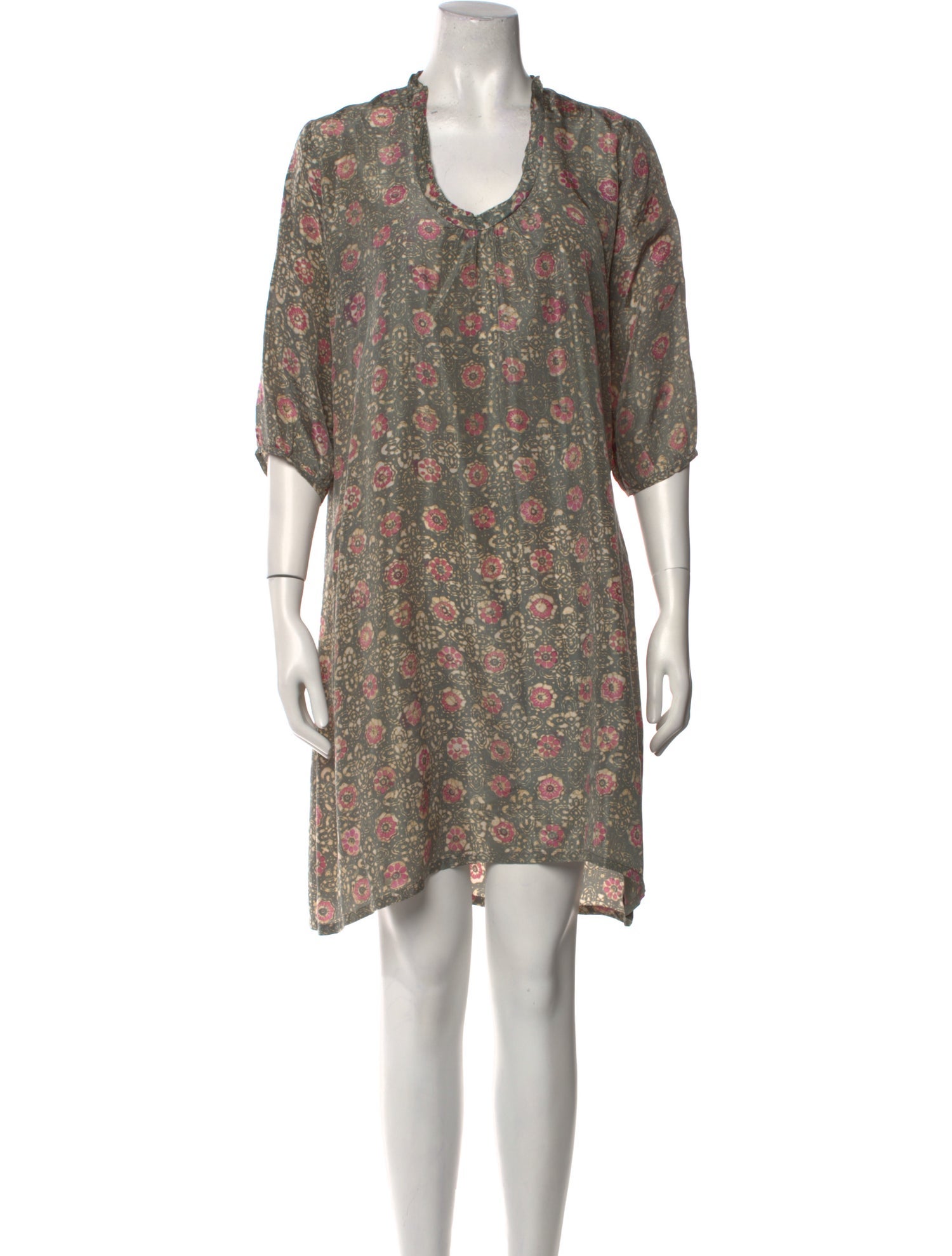 Matta Silk Knee-Length Dress