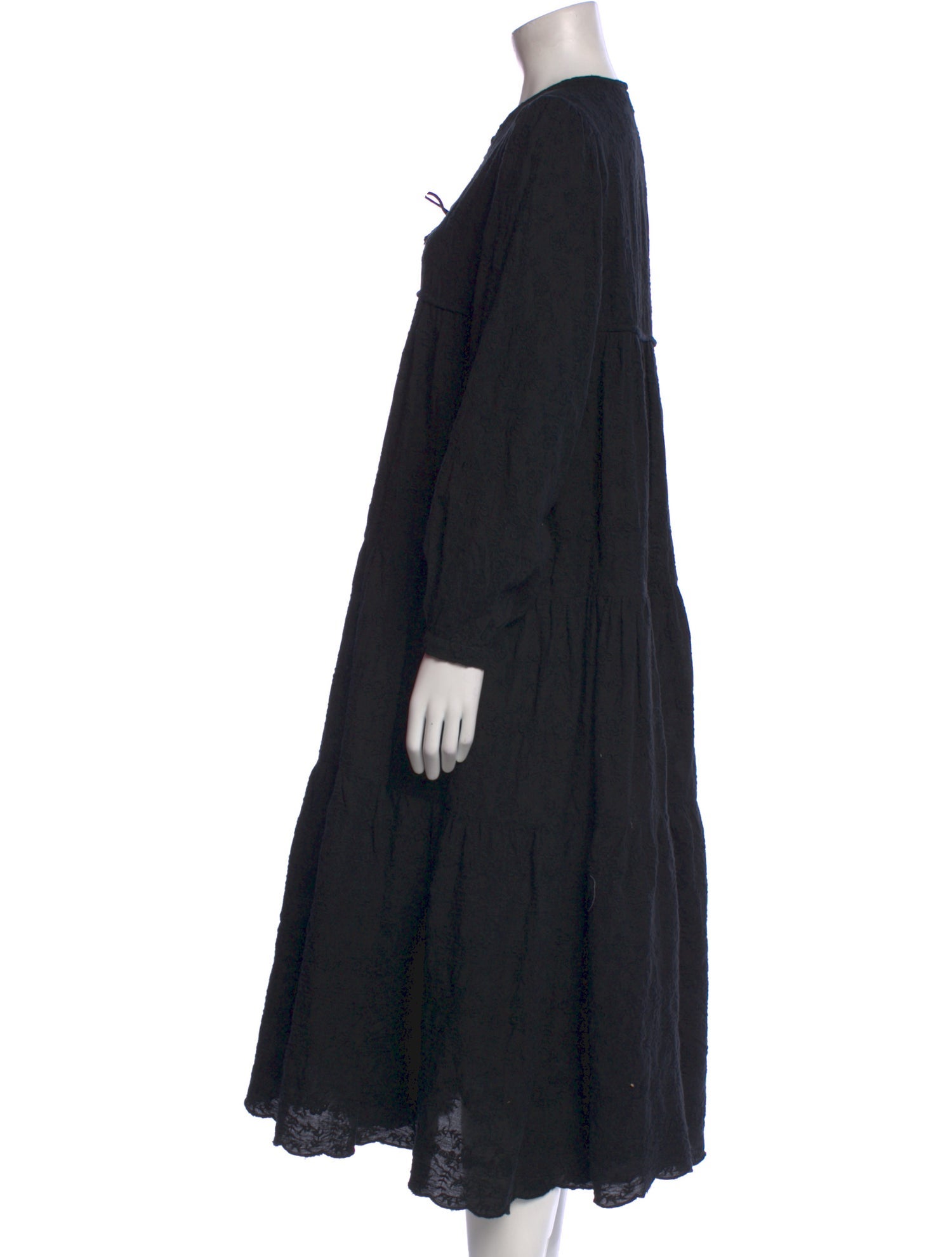 Matta Tie Neck Midi Length Dress