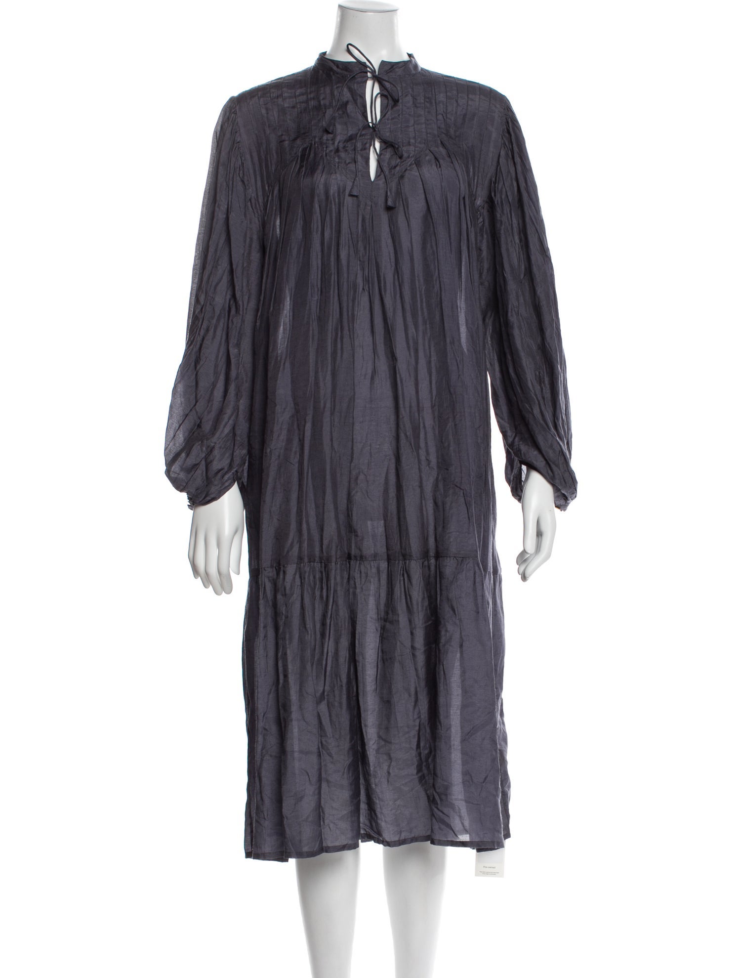 Matta Tie Neck Midi Length Dress