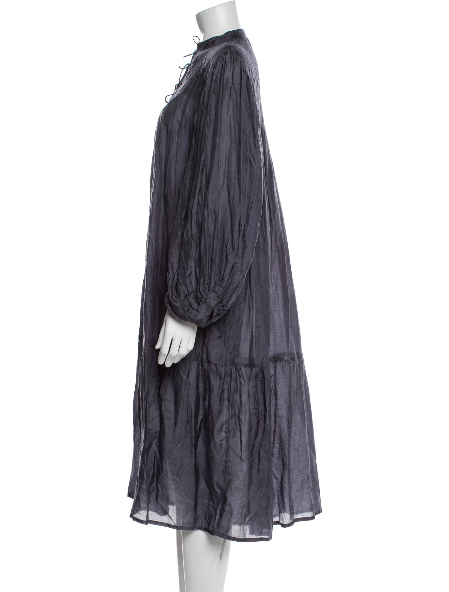 Matta Tie Neck Midi Length Dress