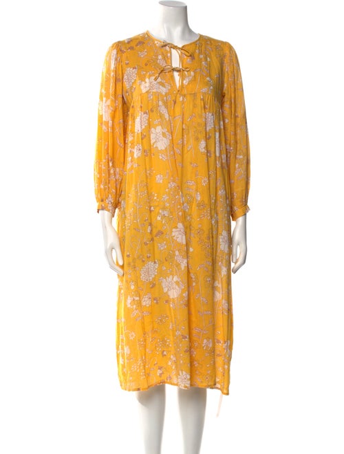 Matta Floral Print Midi Length Dress