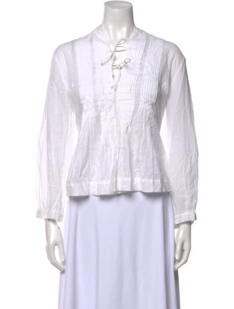 Matta V-Neck Three-Quarter Sleeve Blouse