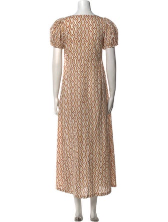 Matta Printed Midi Length Dress