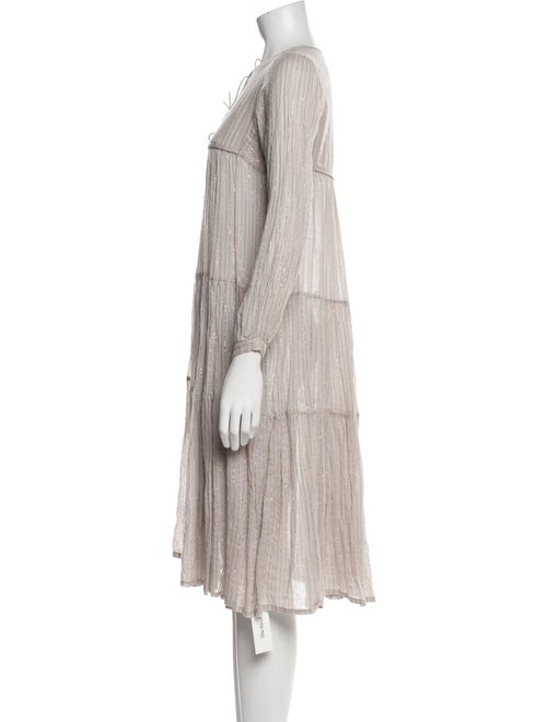 Matta Striped Midi Length Dress