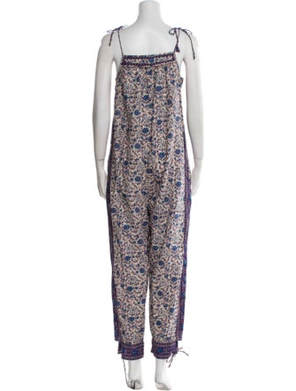 Matta Floral Print Square Neckline Jumpsuit