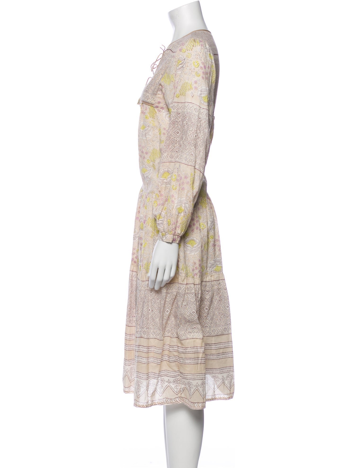 Matta Floral Print Midi Length Dress