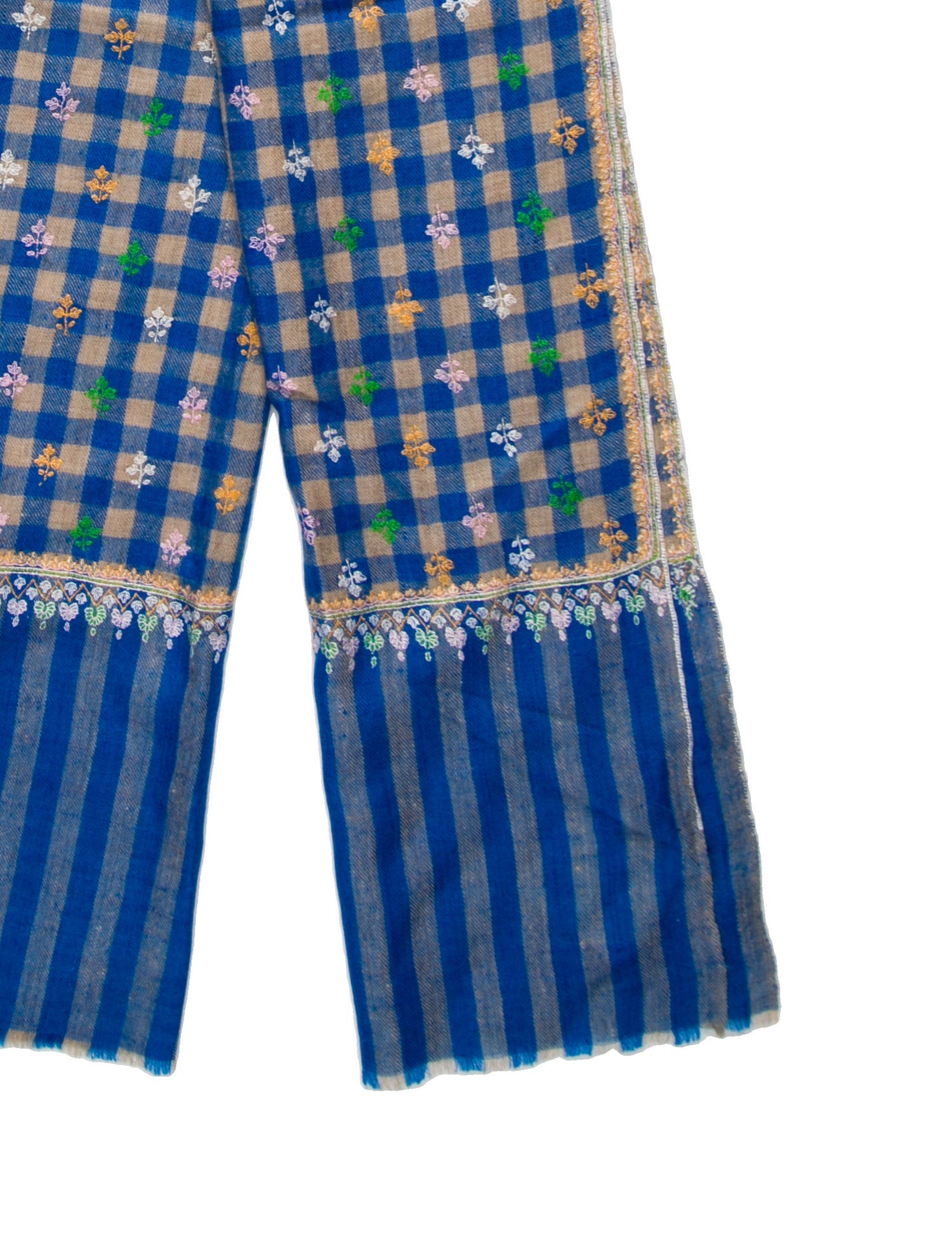 Matta Wool Plaid Print Scarf