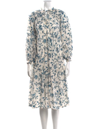 Matta Floral Print Midi Length Dress