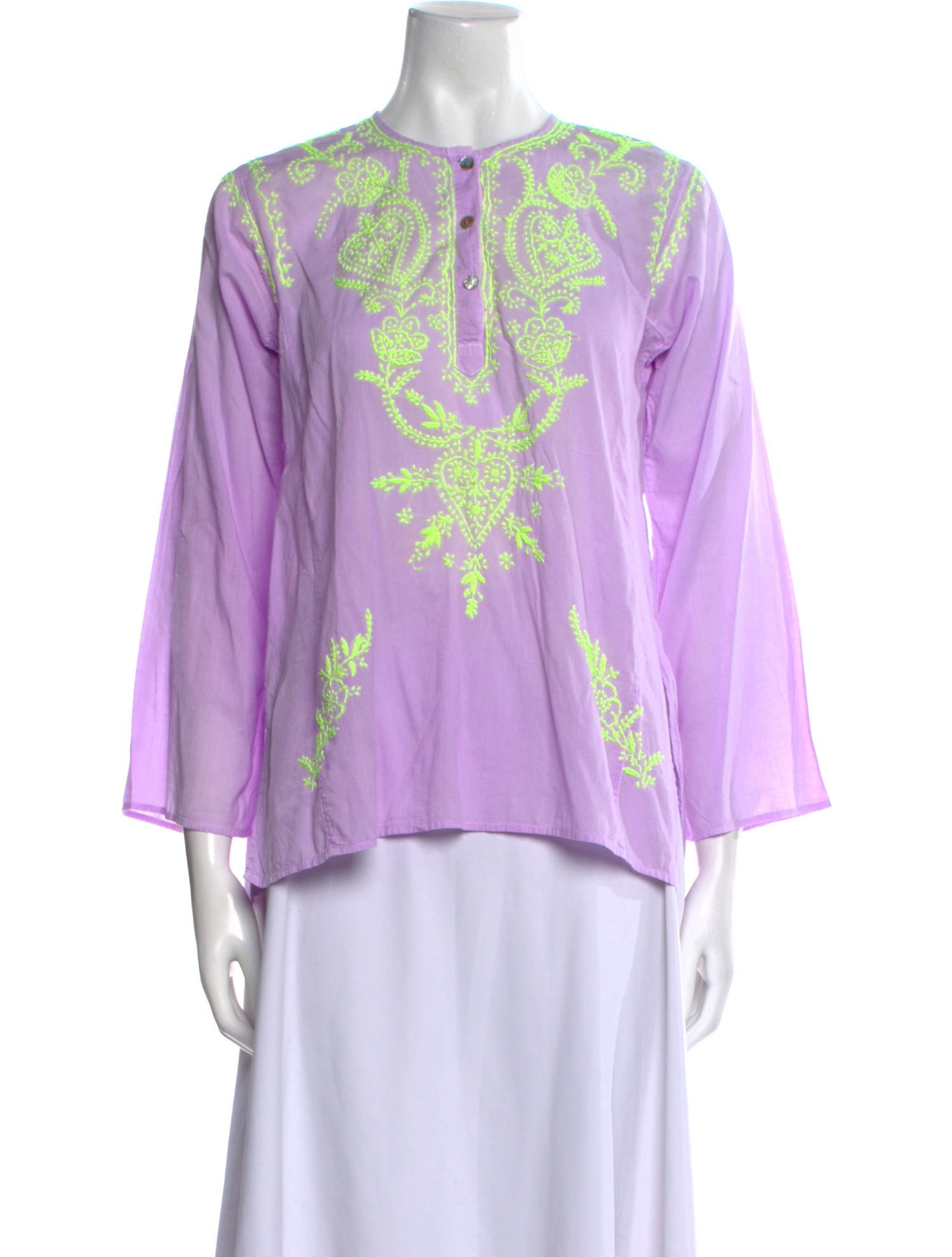 Matta Floral Print Crew Neck Blouse