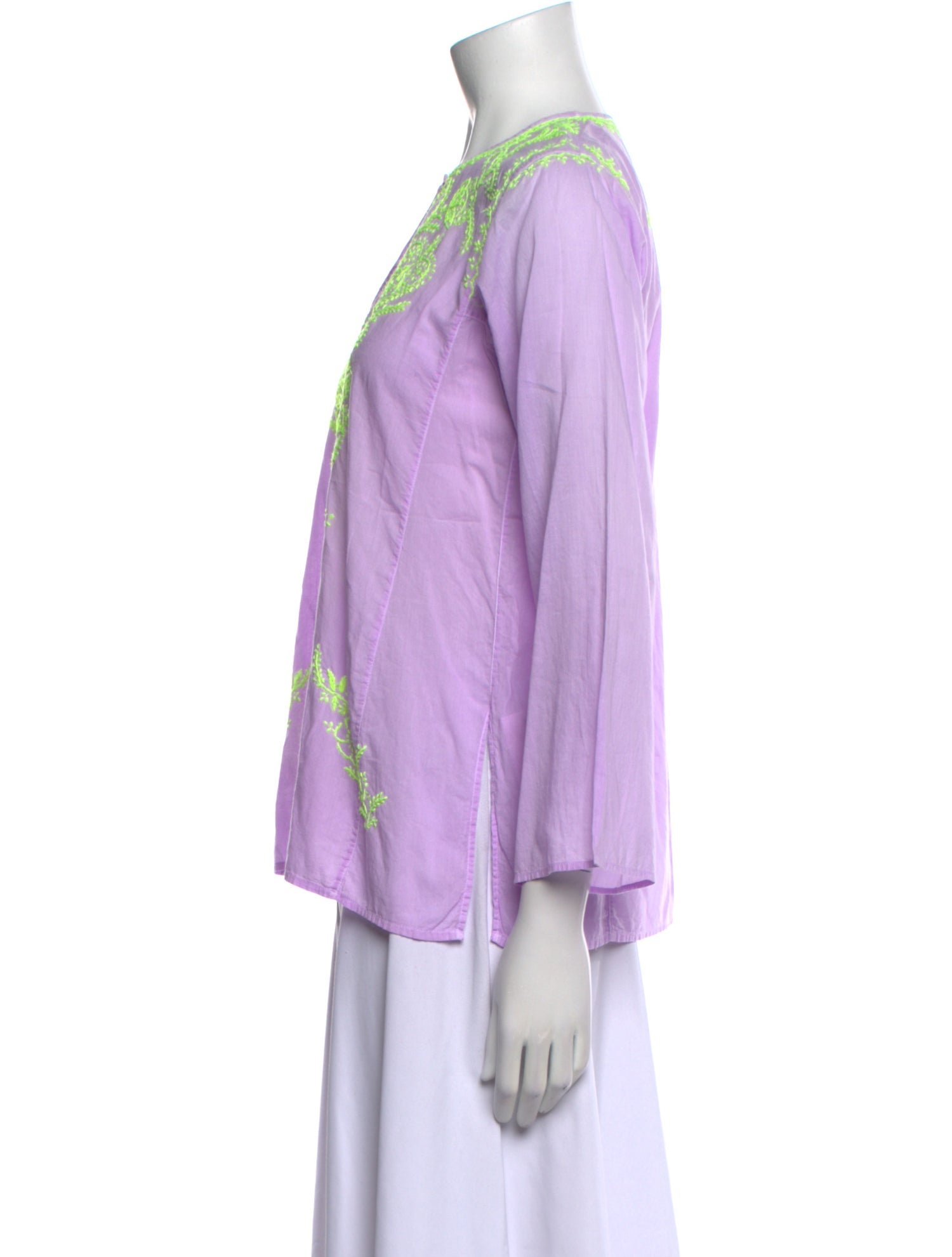 Matta Floral Print Crew Neck Blouse