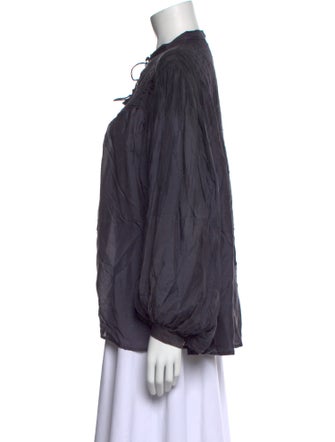 Matta Tie Neck Long Sleeve Blouse