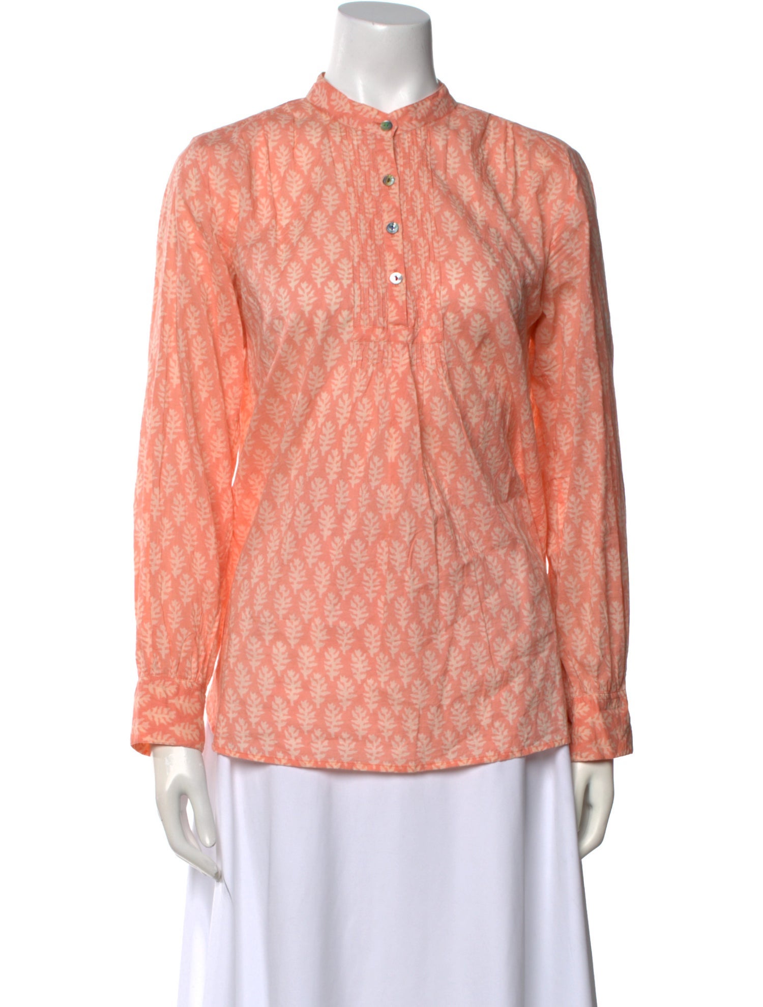 Matta Printed Mock Neck Blouse