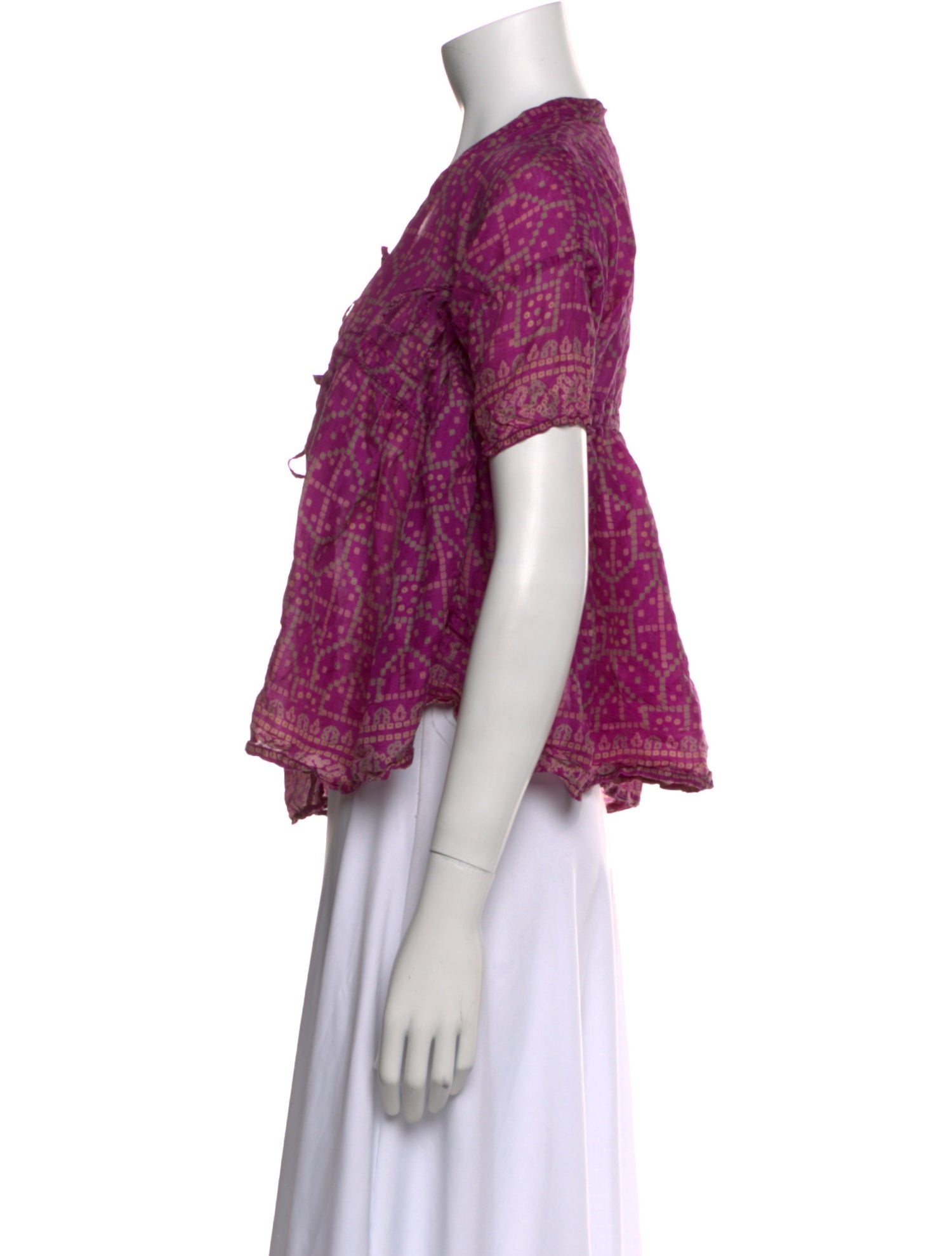 Matta Silk Printed Crop Top