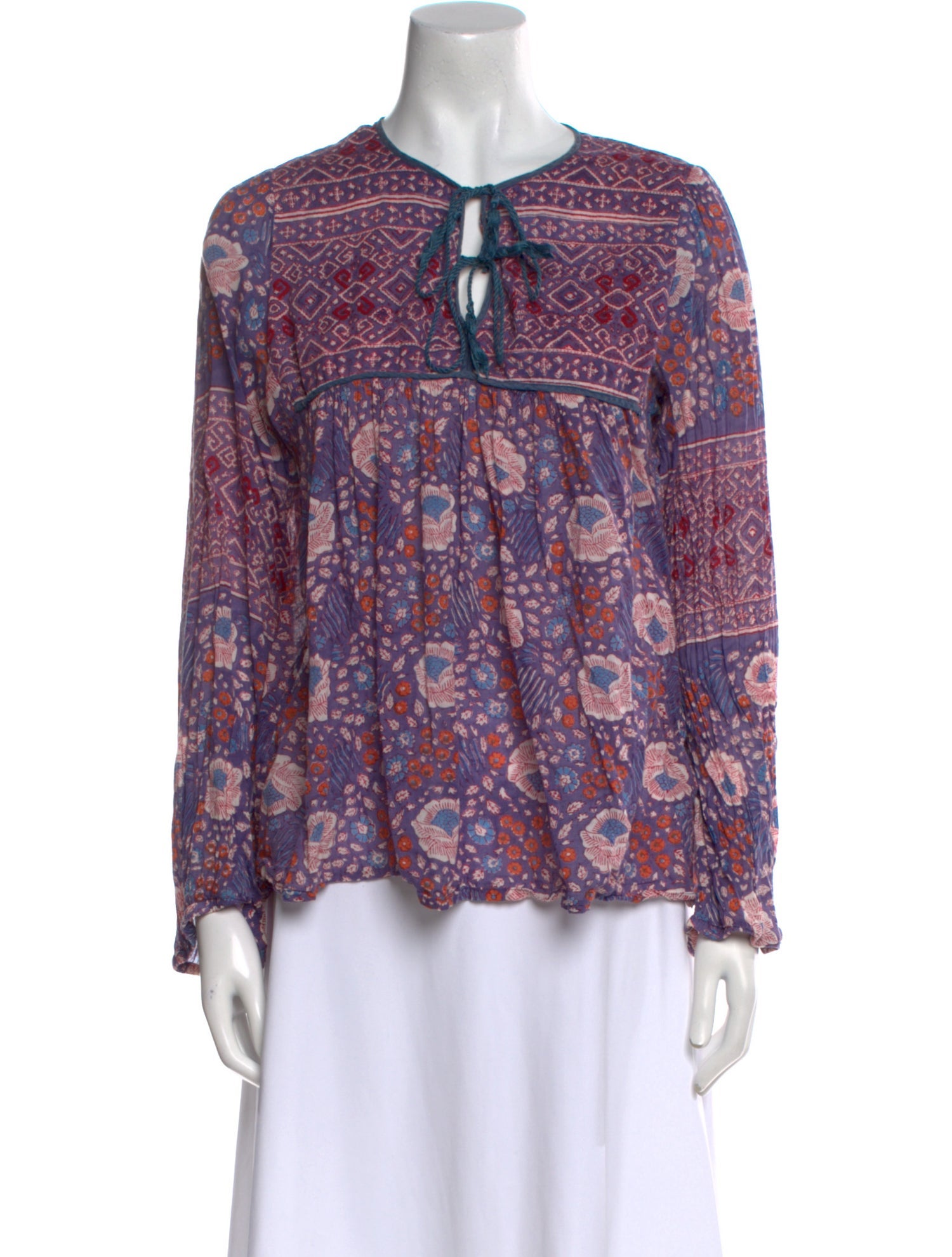 Matta Printed V-Neck Blouse