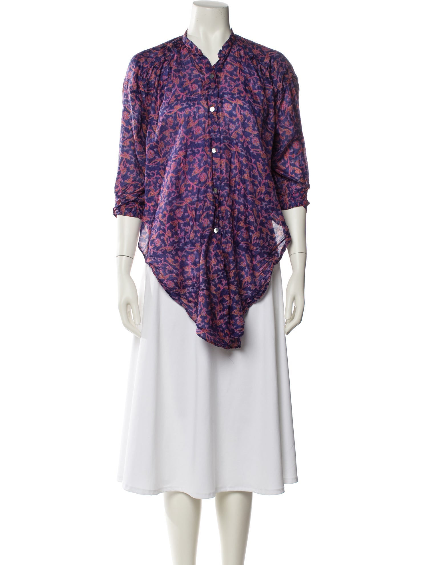 Matta Silk Floral Print Blouse